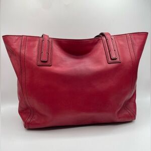 Fossil Emma Red Leather Tote Bag Shoulder Handbag, 17”X11”